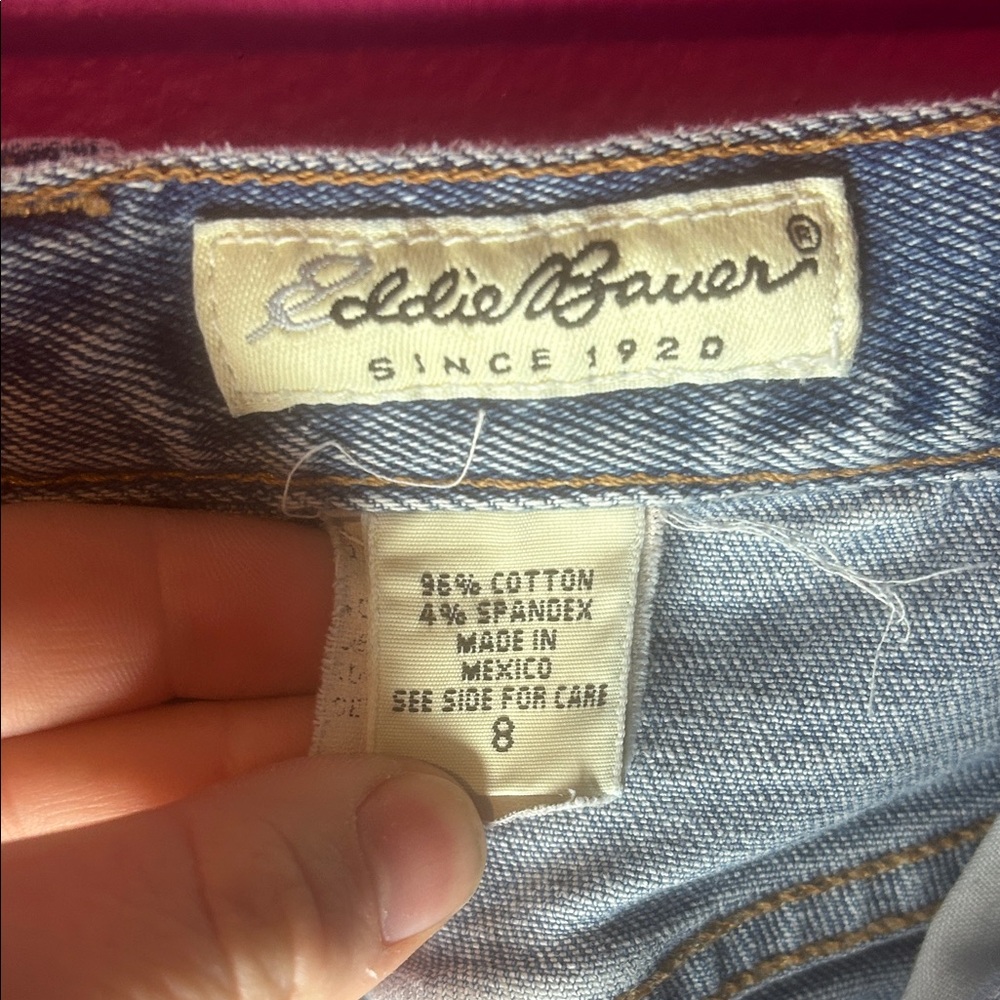 Eddie Bauer Women's Straight Leg Blue Jeans Size 8 - Picture 6 of 9